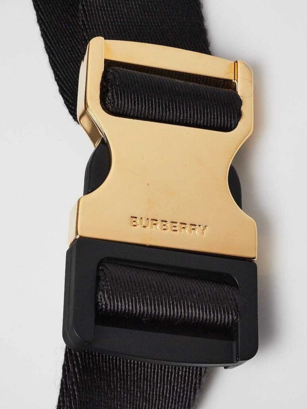 Burberry Black Quilted Coated Canvas Logo Print Belt Bag - Picture 6 of 12